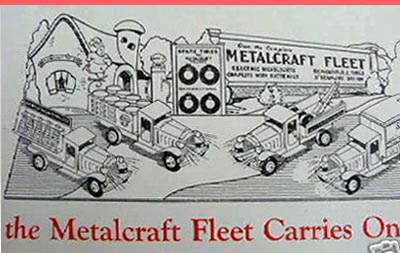 metalcraft toy truck ad art deco